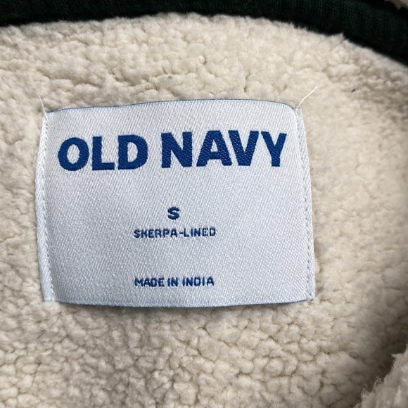Old Navy Sherpa Lined Hoodie Dark Green Small - Picture 7 of 8